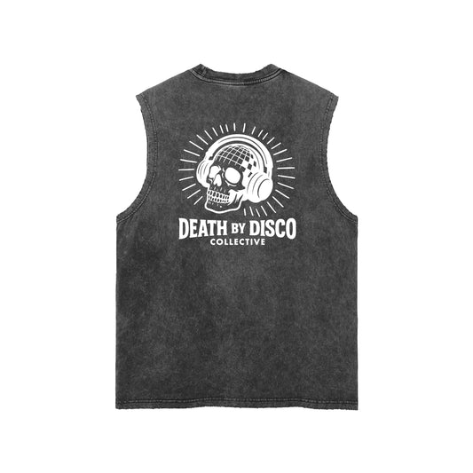 Snow Washed Frayed Hem Tank Top