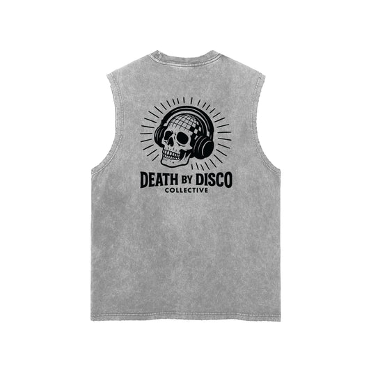 Snow Washed Frayed Hem Tank Top