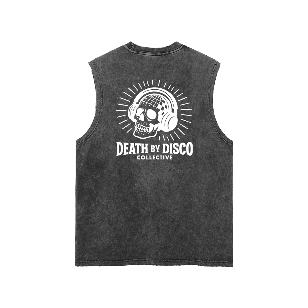 Snow Washed Frayed Hem Tank Top