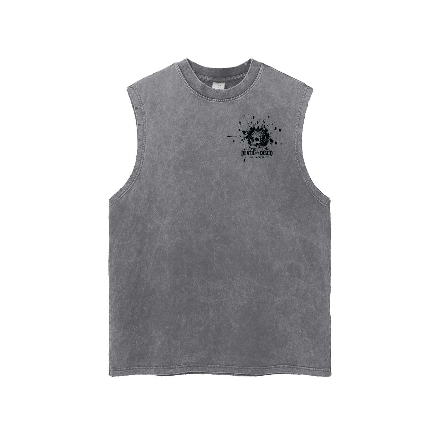 Snow Washed Frayed Hem Tank Top