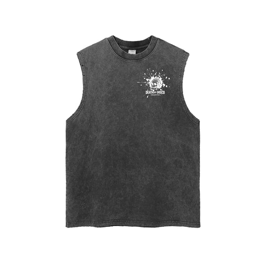 Snow Washed Frayed Hem Tank Top