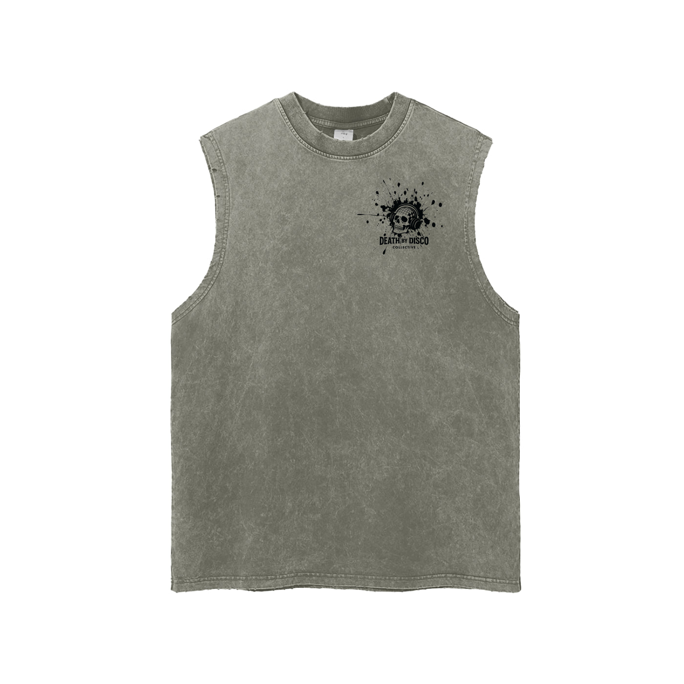 Snow Washed Frayed Hem Tank Top