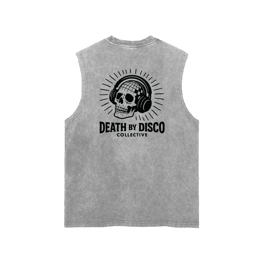 Snow Washed Frayed Hem Tank Top