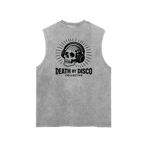 Snow Washed Frayed Hem Tank Top