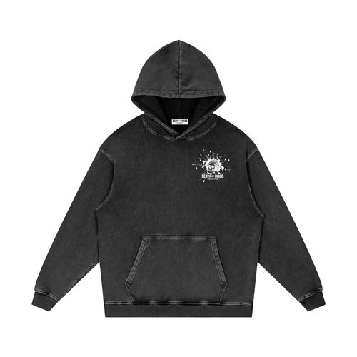 Snow Washed Loose Cotton Hoodie