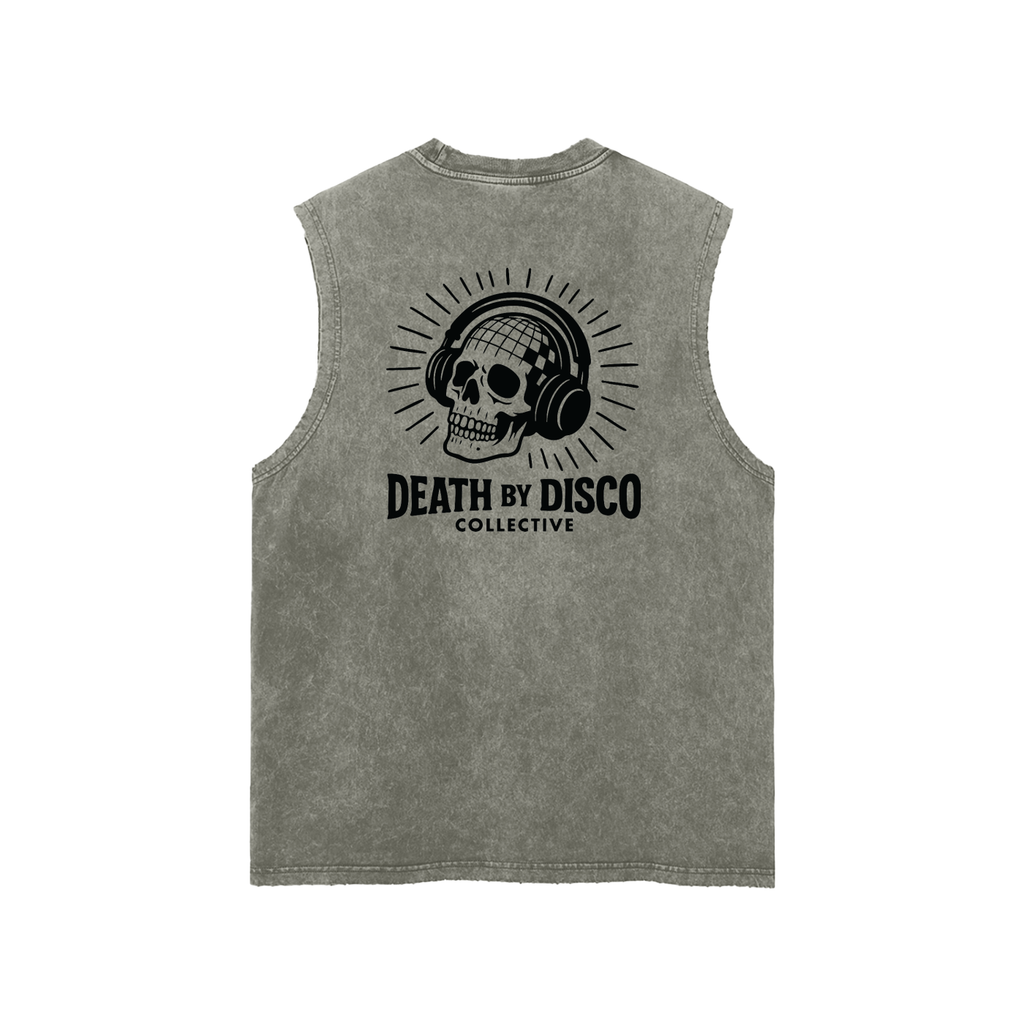 Snow Washed Frayed Hem Tank Top