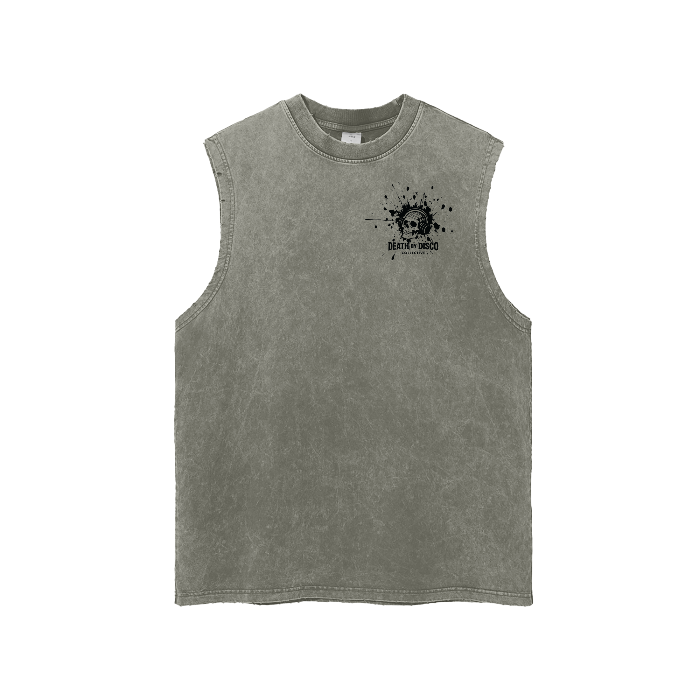 Snow Washed Frayed Hem Tank Top